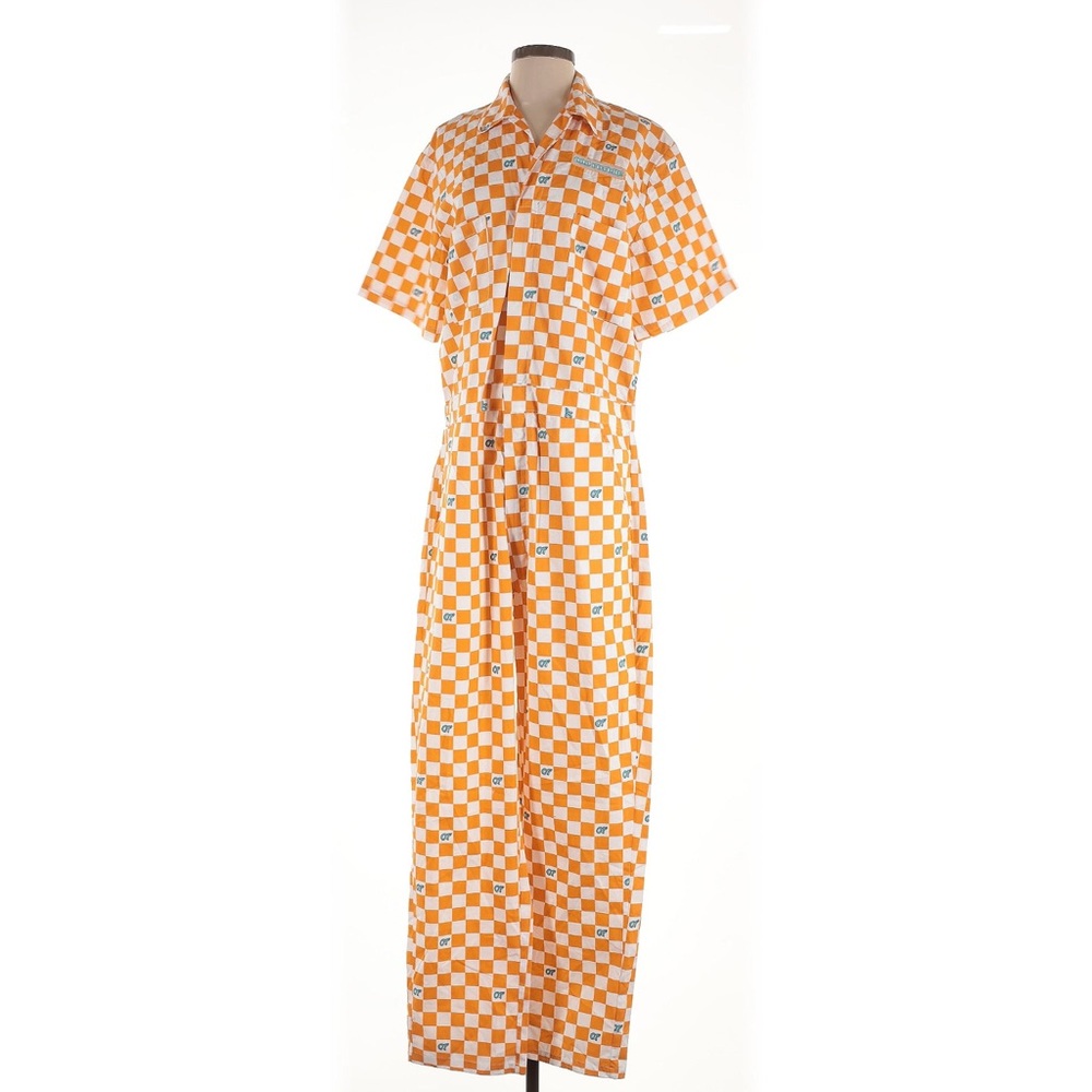 NWT Odd Future OF Donut Orange Checkered Jumpsuit mens small S coveralls OFWGKTA